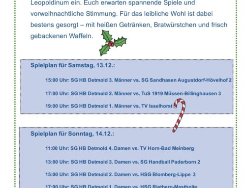 Adventsspielwochenende der SG Handball Detmold